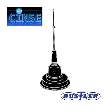 Antena Móvil 1C-100B en Color Negro para Rango de Frecuencia de Banda Civil CB 26.960 - 27.400 MH 1C-100B