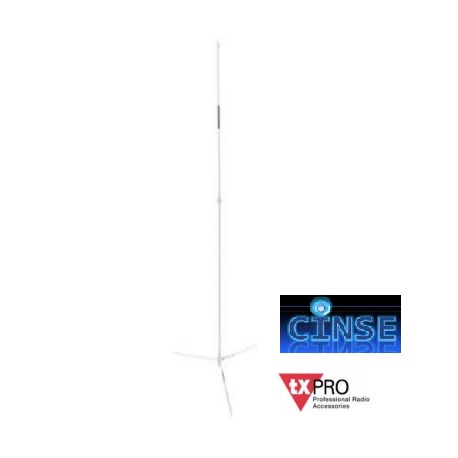 TXAB144430 Antena Base VHF UHF, Omnidireccional, Rango de Frecuencia 144 - 148 430 - 440 MHz. TXAB144430