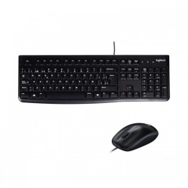 Kit de Teclado y Mouse Logitech MK120, Alámbrico, USB, Negro Español MK120