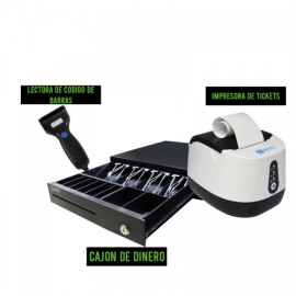 Kit Punto De Venta Cajón De Dinero Impresora Térmica Scanner kit2