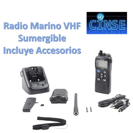 Radio Portátil Marino Sumergible Incluye Accesorios IC-M73