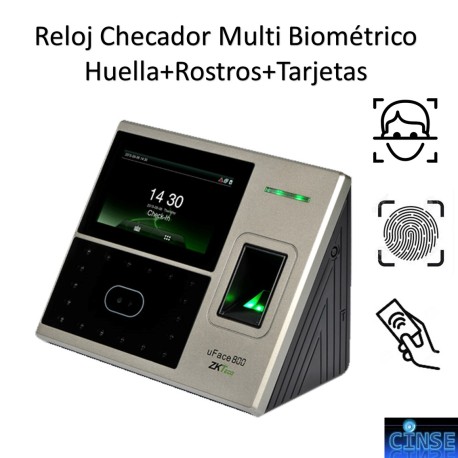 Reloj Checador Multi Biométrico- Huella Rostro Tarjeta UFACE800ID