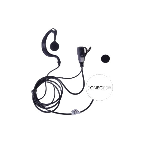 Micrófono - audífono de solapa ajustable al oído para KENWOOD TX-EHK