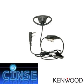 Micrófono de solapa con audífono y montaje de oído Kenwood KHS-27