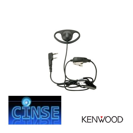 Micrófono de solapa con audífono y montaje de oído Kenwood KHS-27